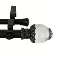 thumbnail image 3 of Contemporary Home Living 120"- 170" Black and White Adjustable Double Curtain Rod, 3 of 3