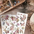 thumbnail image 4 of Juego de 3 calcomanías de animales y flores para muebles y manualidades (6 x 12 pulgadas): ciervo, águila y conejo. Adhesivos vintage de animales., 4 of 9