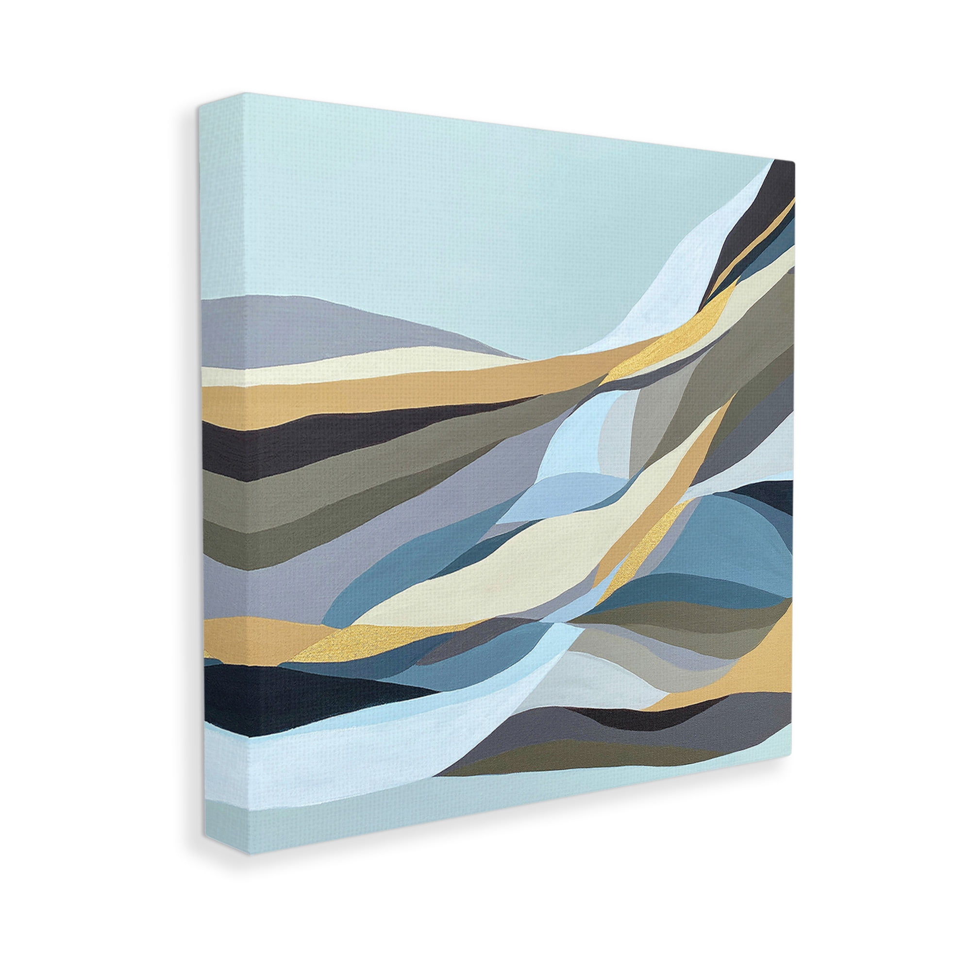 Stupell Industries Geometric Mountains Landscape Abstract Painting Gallery Wrapped Canvas Art Print Wall Art, 36 x 36