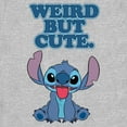 thumbnail image 2 of Women's Lilo & Stitch Weird but Cute Graphic Tee Athletic Heather 2X Large, 2 of 4