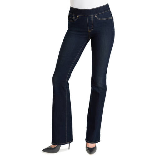 women's totally shaping pull on bootcut jeans