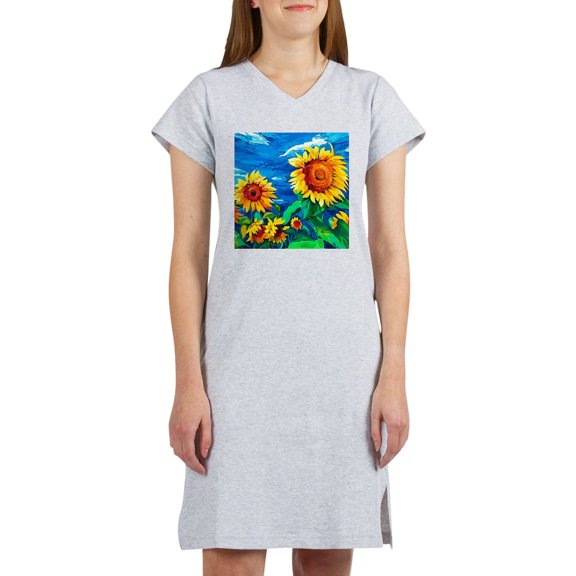 CafePress - Sunflowers Painting - Women's Nightshirt