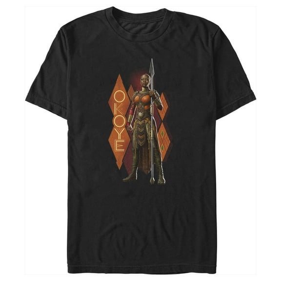 Men's Marvel Black Panther Wakanda Forever Okoye Pattern T-Shirt