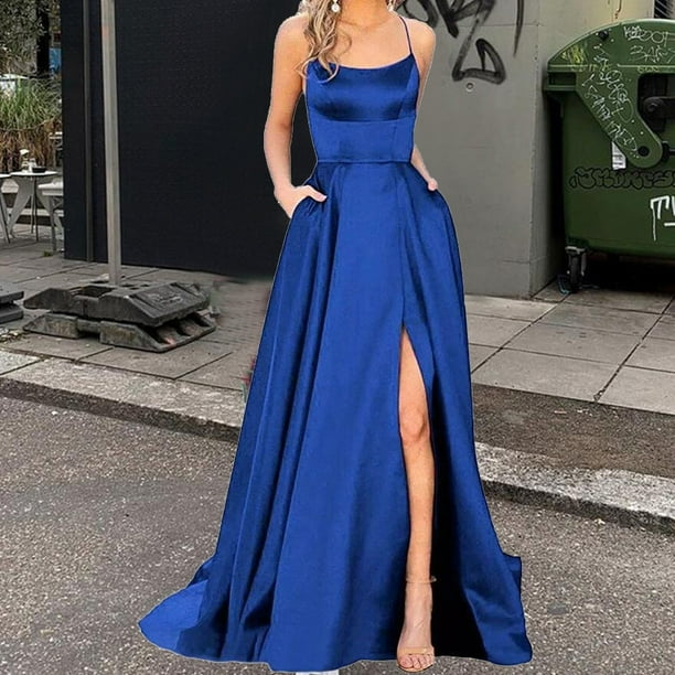 Vestido de dama de honor de color sólido, vestido largo, adelgazante, sin hombros, vestido de noche de dama de honor de moda para novia