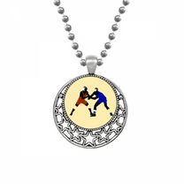 Wrestling American Athletic Fitness Necklaces Pendant Retro Moon Stars Jewelry