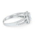 thumbnail image 3 of Dazzling Split Shank Engagement Ring CZ 925 Sterling Silver Size 8, 3 of 7