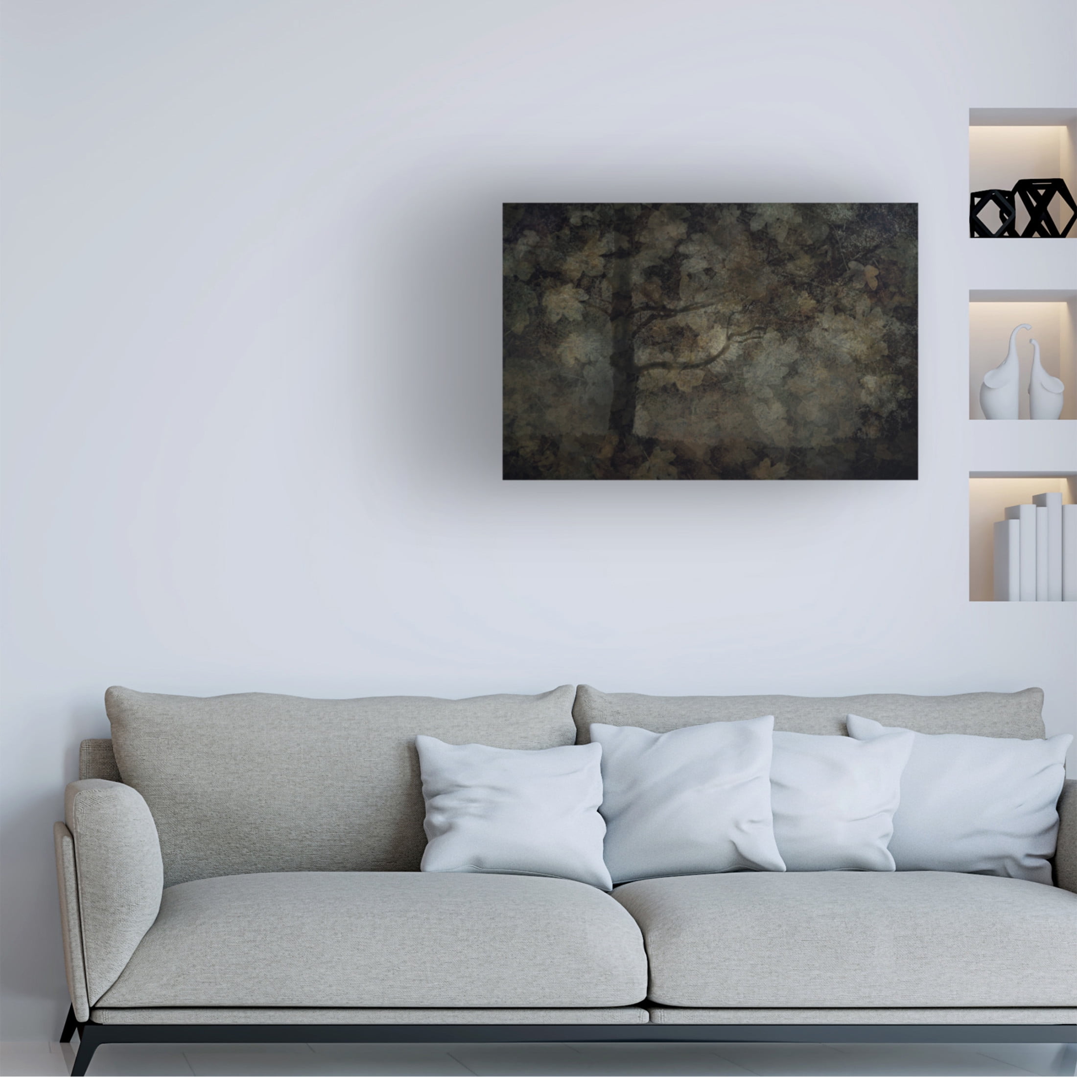 Canvas Wall Art - Jeffrey Hummel 'Dark Forest' Wall Art for Living Room, Bedroom, or Office Décor by Trademark Fine Art - 32 x 22 Inches
