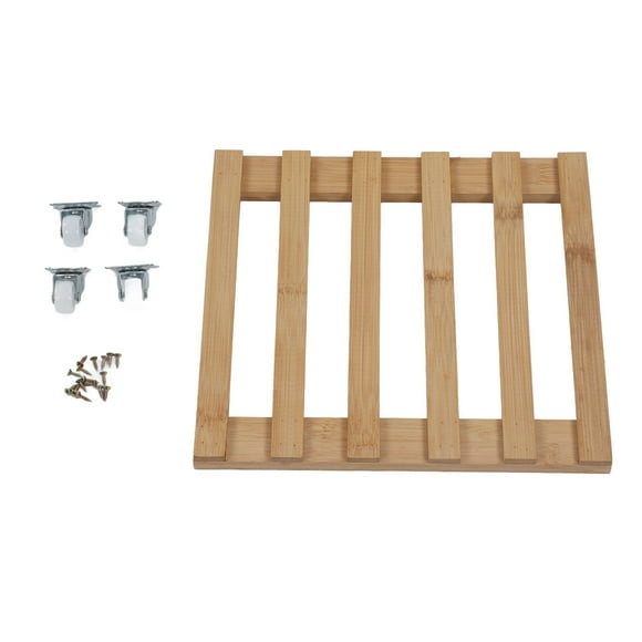 Bamboo Plant Stand with Wheels for Heavy Pots