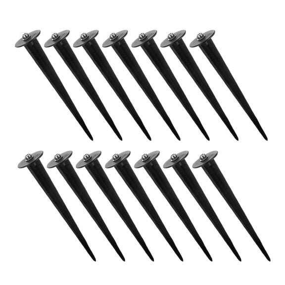 Yard Stakes for Lights Solar Ground Plug LED Spike Garden Spikes Outdoor Lamp Nail Rod Aluminum 14 Pcs