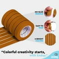 thumbnail image 3 of enday Masking Tape, 1" x 60 Yards, Brown, Pack of 6, 3 of 6