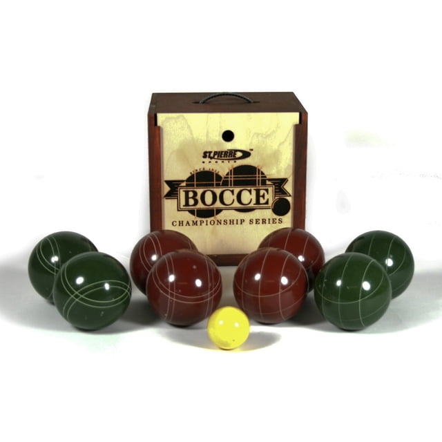 Set de petanca St. Pierre Tournament con caja de madera, 8 bolas, 107 mm