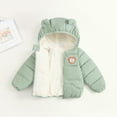 thumbnail image 2 of KAUOD Toddler Fleece-Lined Puffer Jackets Cute Hooded Quilted Winter Coats Kids Baby Thick Warm Windproof down Outwear, 2 of 6