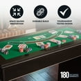 thumbnail image 4 of Hathaway Monte Carlo 4-In-1 Casino Table with Blackjack, Roulette, Craps and Bar Table, Black, Green, 47.75-In W, 4 of 7
