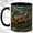 Black, variant on Jungle Leopard Coffee Mug, Wild Cat Mug, Ceramic 11 oz
