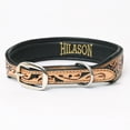 thumbnail image 3 of Hilason Western Beaded Hand Tooled Strong Genuine Leather Dog Collar Tan Medium, 3 of 5