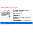thumbnail image 2 of Cooler - Compatible with 2011 - 2016 BMW 535i xDrive 2012 2013 2014 2015, 2 of 2