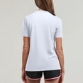 thumbnail image 4 of Workout Tops for Women Quick Dry Short Sleeve T-Shirts Loose Fit Athletic Fitness Clothing for Gym Running Yoga Summer Tops 2026 White 3XL, 4 of 5