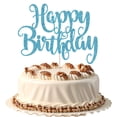 thumbnail image 1 of Decoración para tartas FMiyunea con purpurina para cumpleaños, color azul claro, 1 of 7