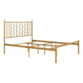 thumbnail image 1 of Pemberly Row 57.1" Contemporary Metal Full Size Bed Frame in Gold, 1 of 8