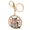 thumbnail image 4 of WASHWEPE Owl Shaped Key Chain With Zinc Alloy And Rhinestone Pendant For Women Purse Ornaments present Giving 1Set, 4 of 8