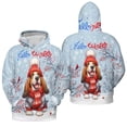 thumbnail image 3 of Hello Winter Basset Hound Smiling in Red Scarf Hat Welcome Christmas All Over Print 3D Hoodie Unisex Merch Hoodies Bassets Dog Breed Lovers Gifts Idea - 00017, 3 of 6