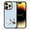 French Bulldog Dog Lying Down Looking Up, variant on WIRESTER Shockproof Soft Rubber Cover Case for Apple iPhone 14 Pro 6.1" 2022, French Bulldog Butt Looking Back On Light Blue Background