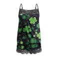 thumbnail image 5 of Taylonsss Womens Everyday Day Pajamas Set Lace Sleeveless Tank and Shorts Casual Comfortable Loose Fit Sweatshirt Style Spring Sleepwear, 5 of 5