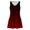thumbnail image 5 of JIAYUE Women's Dress Above Knee Elegant Sleeveless V Neck Gradient Color Pocket Summer For Comfortable Flowy Casual Dailywear And Evening Trendy Female Dresses, 5 of 5