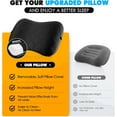 thumbnail image 2 of Camping Pillow with Removable Cover Ultralight Inflatable Pillow for Neck Lumber Support Upgrade Backing Pillow Washable Travel Air Pillows for Camping Hiking Backing (Bla, 2 of 7