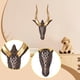 thumbnail image 3 of Cabeza de animal para decoración de pared, regalo, figura de resina, decoración para colgar en la pared. bronce, 3 of 4