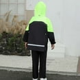 thumbnail image 5 of Yuncity Raincoat For Boys Girls Rain Suit With Hood Backpack Space Lightweight Reusable Outdoor School Play Rainwear Green 6-9 Years, 5 of 9