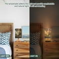 thumbnail image 5 of WOBOGO Blonde Lass Playing The Piano Bedroom Table Lamp USB Power Connector Wooden Base Round Linen Shade For Living Room Desk, 5 of 7
