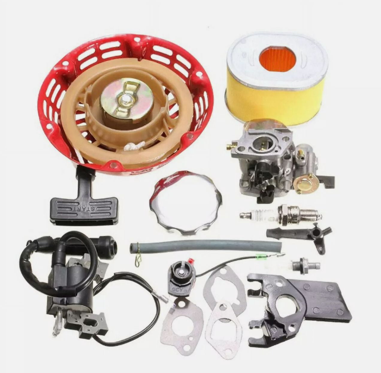 Honda GX200 GX140 GX160 Service Kit Carburetor Plug Ignition Coil Recoil Gaskets