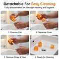 thumbnail image 5 of Universal Water Bottle Straw Cap, Spout Adapter for Most Bottles, Portable Bpa Free Fold Top Lid, Easy Clean, Car Cup Holder Friendly, On-The-Go Hydration, 1 Straw Cap, 5 of 9