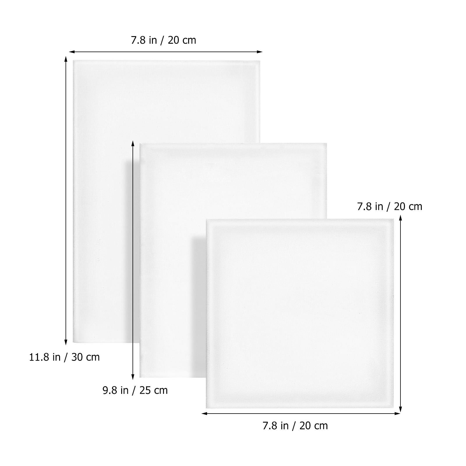 HONMEET 6-Pack White Cotton Canvas Boards for Painting, Square Panels Ideal for Oil and Acrylic Art Techniques