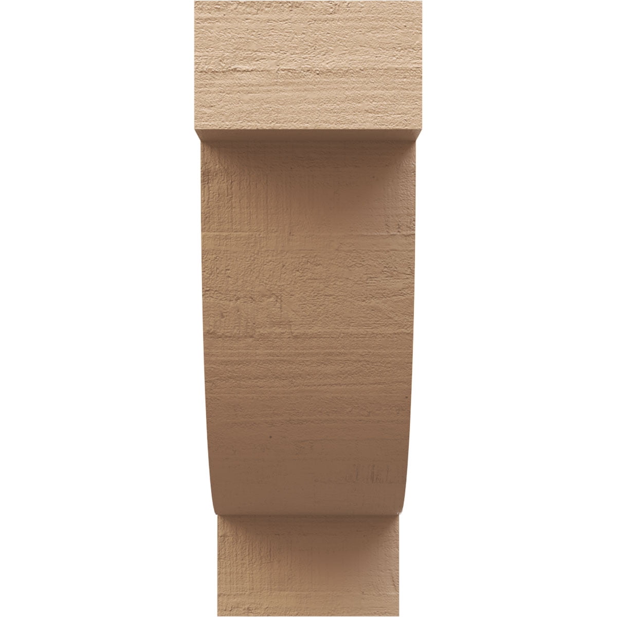 9"W x 18"D x 27"H Classic Alpine Rough Cedar Woodgrain TimberThane Corbel, Primed Tan