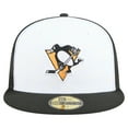 thumbnail image 2 of Men's New Era White/Black Pittsburgh Penguins Repeat Two-Tone 59FIFTY Fitted Hat, 2 of 5
