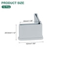 thumbnail image 2 of Uxcell 12Pack 1.38" x 1.38" Angle Iron Foot Pad L Shaped Plastic Leg Cap Protector, Grey, 2 of 6