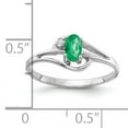thumbnail image 2 of Primal Gold 14 Karat White Gold 5x3mm Oval Emerald and Diamond Ring, 2 of 4