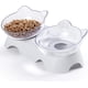 thumbnail image 1 of Cuencos para gatos, cuencos elevados para comida para gatos, cuencos dobles para gatos con 15 platos elevados inclinados para gatos, cuenco de alimentación para mascotas para gatos, 1 of 4
