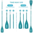 thumbnail image 5 of Kayak Paddle,KOETSU 2-in-1 Aluminum Alloy Boat Paddle Oars, Adjustable Canoe Board Paddles SUP Paddle Detachable 4 Piece, 85in,Green, 5 of 11