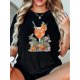 thumbnail image 1 of Women'S Casual T-Shirt for Summer, Featuring a Cartoon Character Print, Short Sleeves, And a Comfortable Crew Neck, 1 of 6