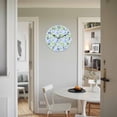 thumbnail image 4 of Wall Clock Green Blue Tie Dye Clocks PVC Silent Non-Ticking Battery Operated Decorative Boho Abstract Art Round Clock for Home Living Room Kitchen Bedroom Office School Wall Decor 10 Inch, 4 of 9