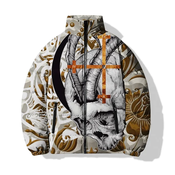 Abrigos deportivos de ocio para hombre Abrigo de invierno para hombre Chaquetas acolchadas cómodas y cálidas para hombre Estampado de monstruo personalizado Nuevas parkas para hombre