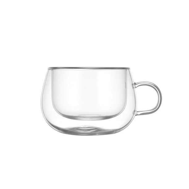 Tazas de Café de Vidrio Transparente Aislado de Doble Capa Taza de Café de Vidrio Taza de Café Frío