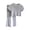 Grey, variant on KAUOD Girls 2 Piece Soft Tops Pants Sets Short Sleeve V Neck Stretchy T Shirts wide Leg Straight Long Pants Summer Outfits