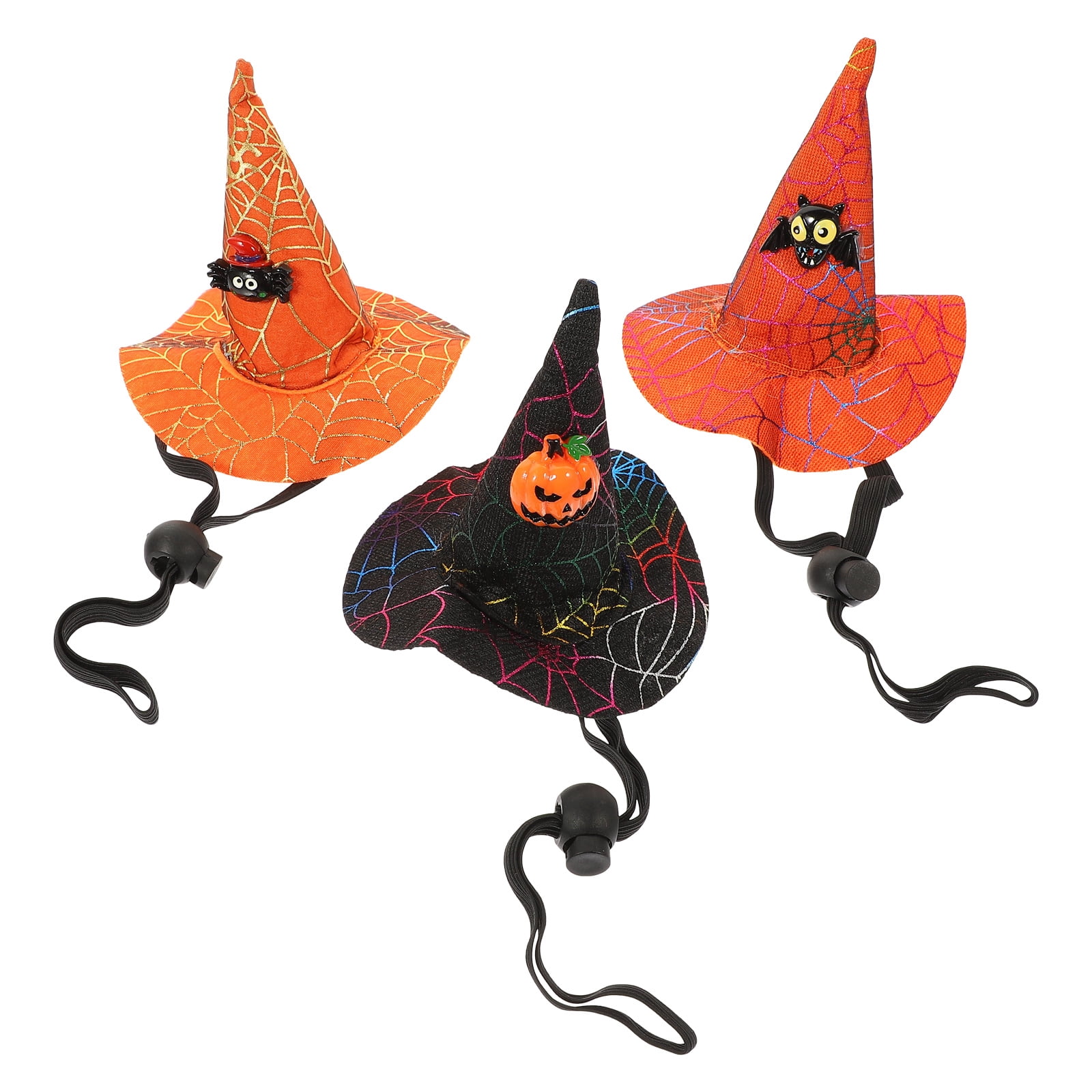 Hemoton 3pcs Pet Witch Hats Halloween Costume Cat Hats Halloween Witch