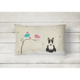 thumbnail image 2 of Carolines Treasures BB2605PW1216 Christmas Presents between Friends Bull Terrier - Black and White Canvas Fabric, 2 of 3