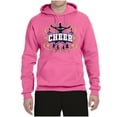thumbnail image 2 of Wild Bobby Cheerleading All Stars Girl Sports Unisex Graphic Hoodie Sweatshirt, Neon Pink, 3X-Large, 2 of 5