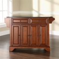 thumbnail image 4 of Pemberly Row Contemporary Wood Kitchen Island in Cherry & Black, 4 of 7